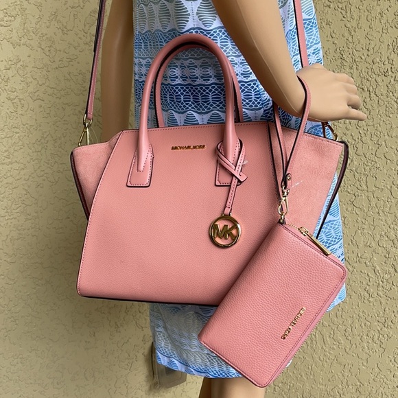 Michael Kors Avril Top Zip Satchel Shoulder Bag & Flat MF Phone Case Wallet - Picture 9 of 16